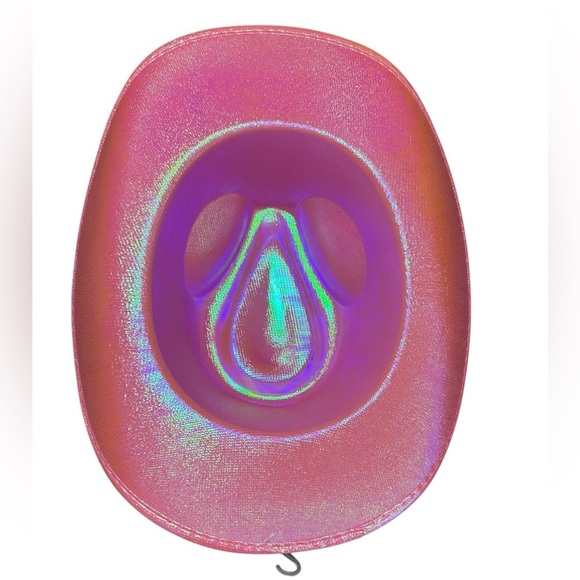 NWT Pink Iridescent Holographic Cowgirl Cowboy Hat - Picture 5 of 8